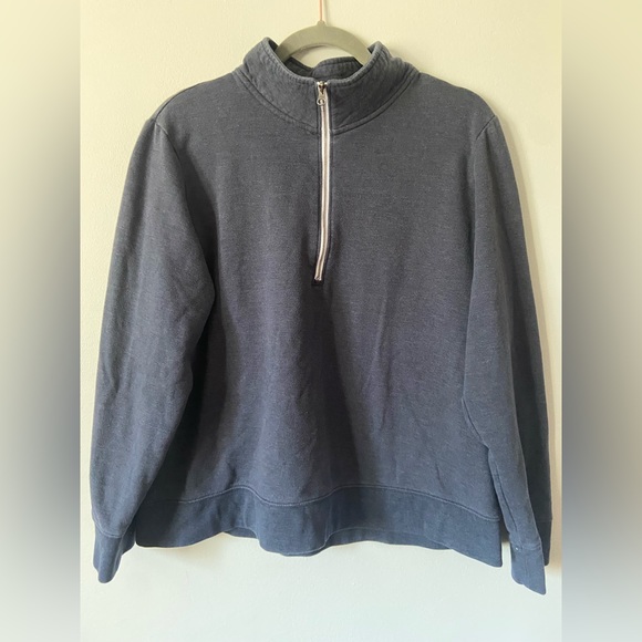 Eddie Bauer Boxy Quarter-Zip in Navy Blue – Size XL - Picture 1 of 3